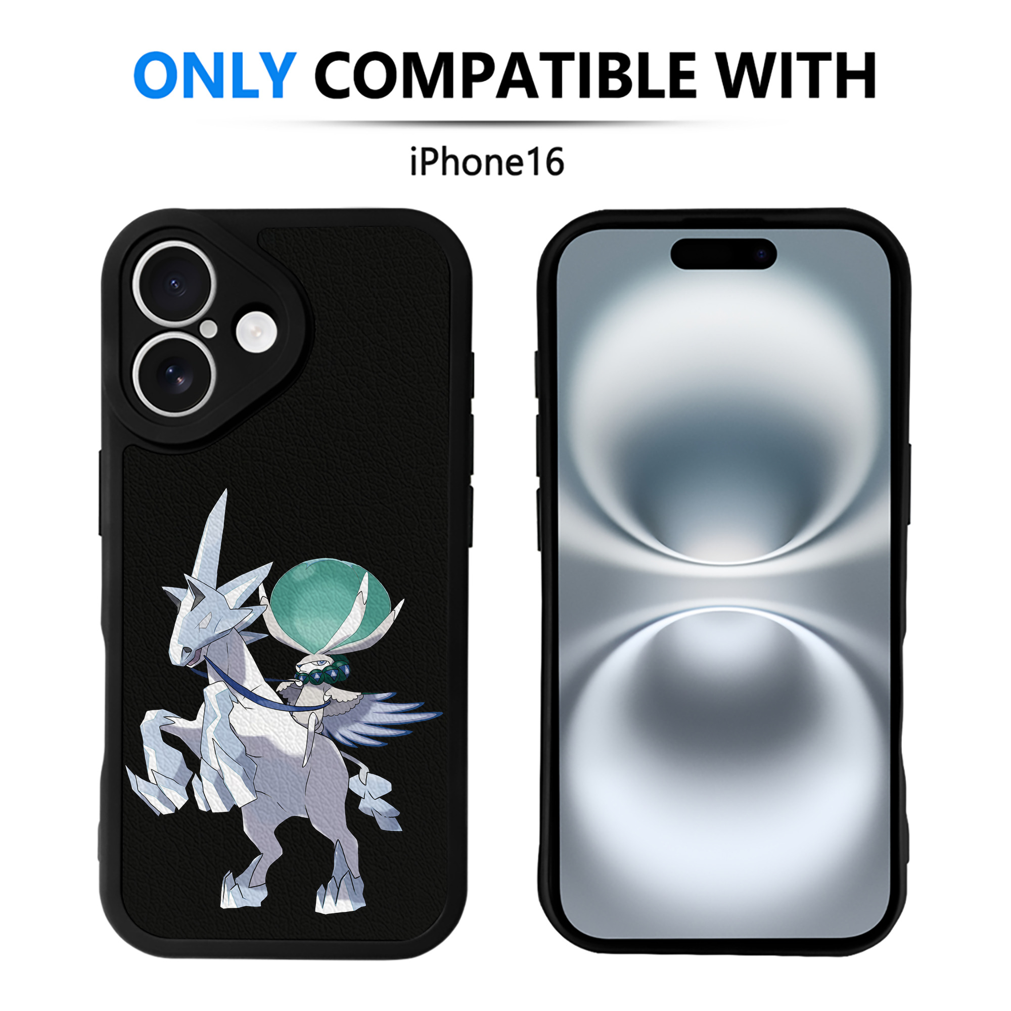 （画像用） ポケットモンスター Pokémon 【iPhone 16シリーズ対応】シリコンスマホケース（レザー調） 材質：シリコン